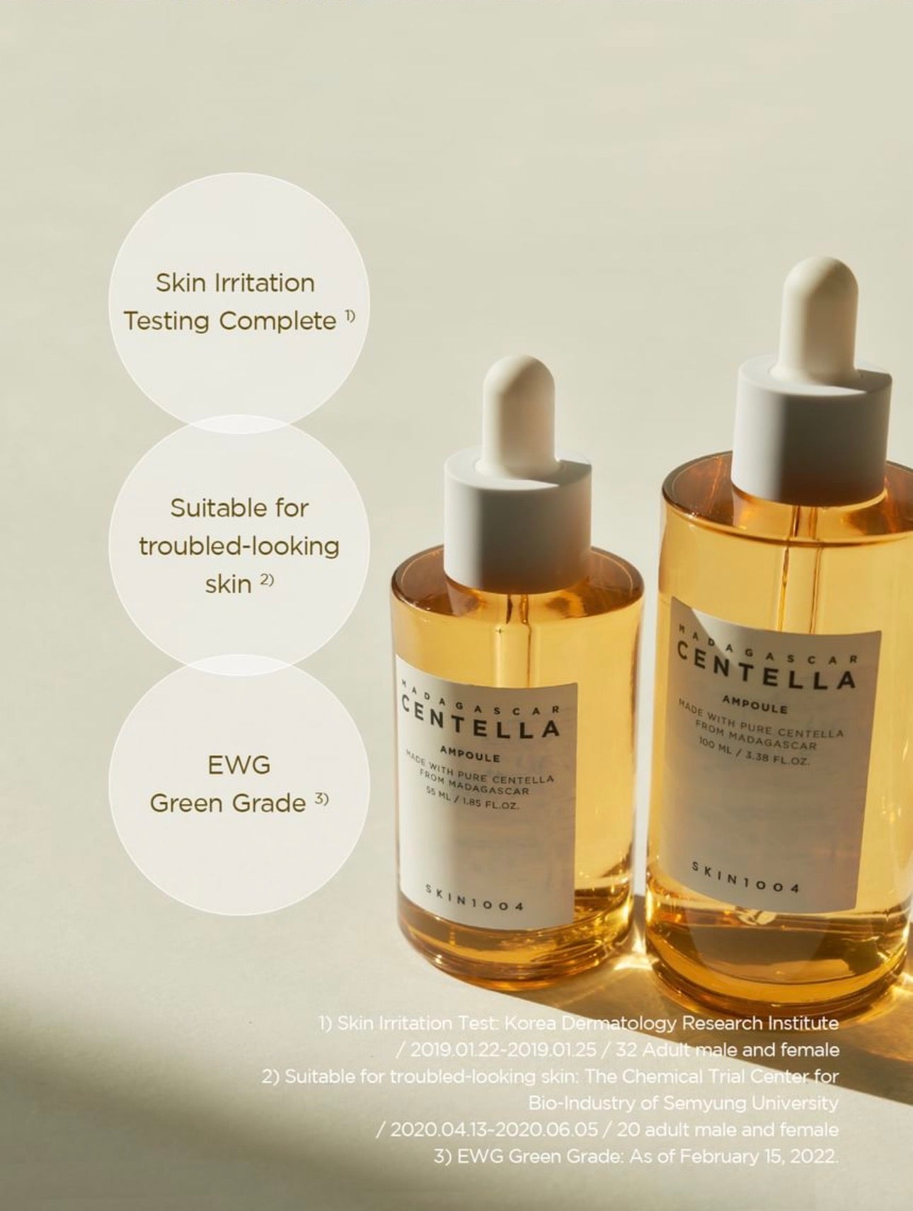 SKIN1004 Madagascar Centella Asiatica 100 Ampoule – Ser Calmant și Reparator pentru Ten cu Imperfecțiuni