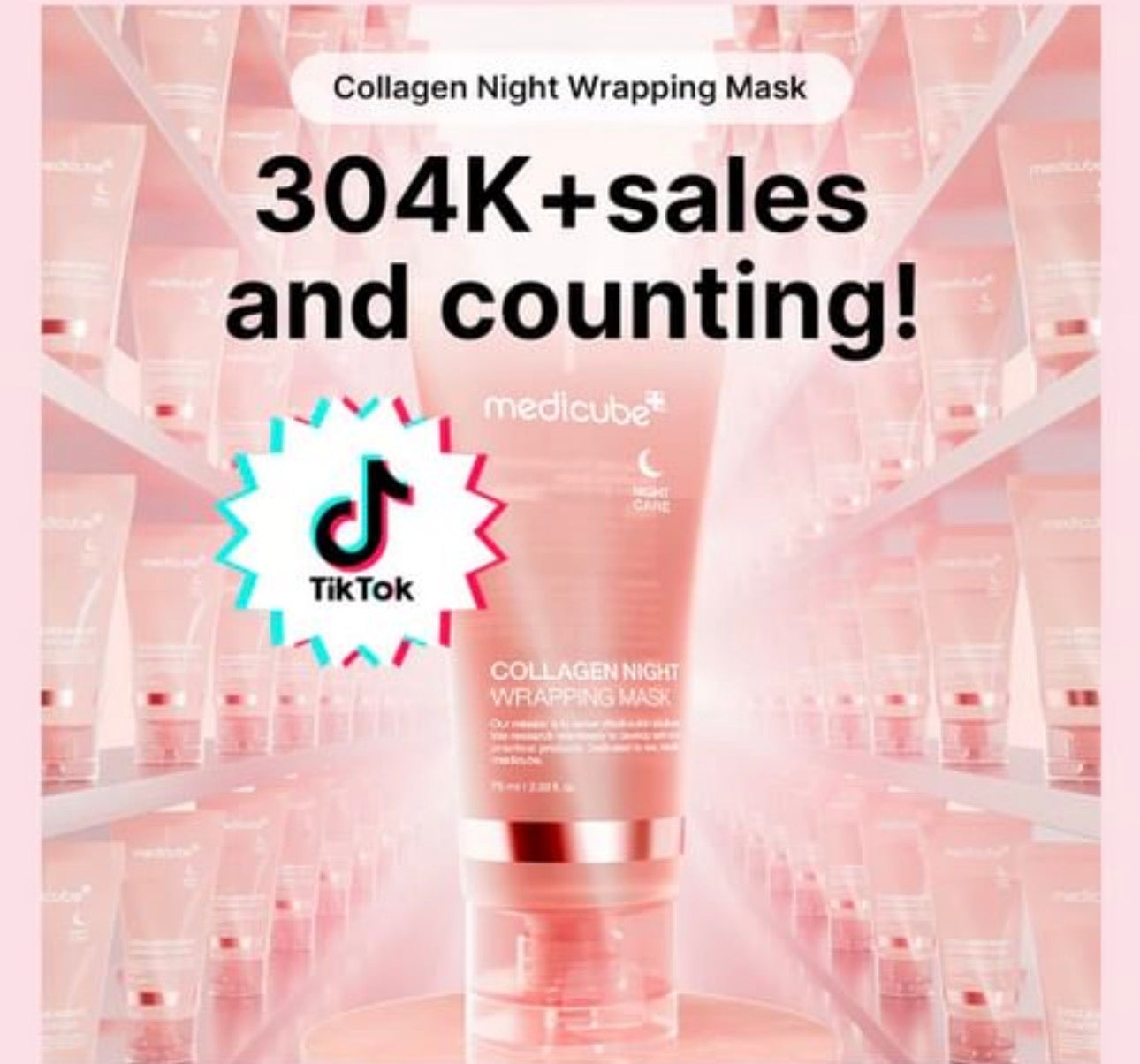 Medicube Collagen Night Wrapping Mask 75ml - Mască de Noapte cu Colagen pentru Piele Fermă și Elastică