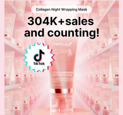 Medicube Collagen Night Wrapping Mask 75ml - Mască de Noapte cu Colagen pentru Piele Fermă și Elastică