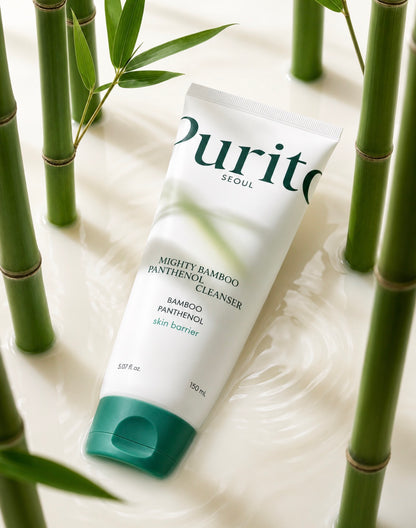Purito Seoul Mighty Bamboo Panthenol Cleanser – Gel de Curățare Calmant pentru Bariera Cutanată